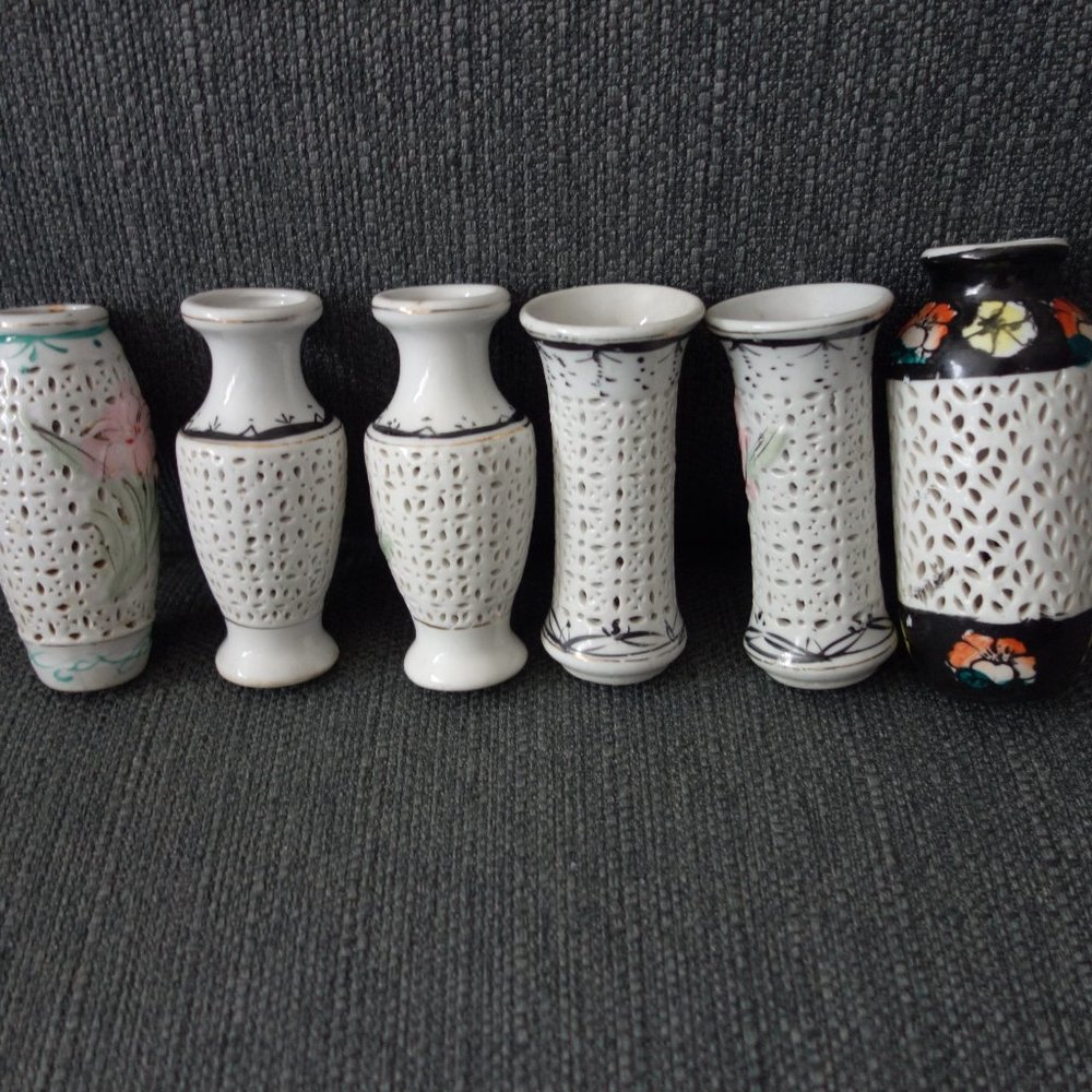 Mini Ceramic Vases (Six Mini Vases In Total)